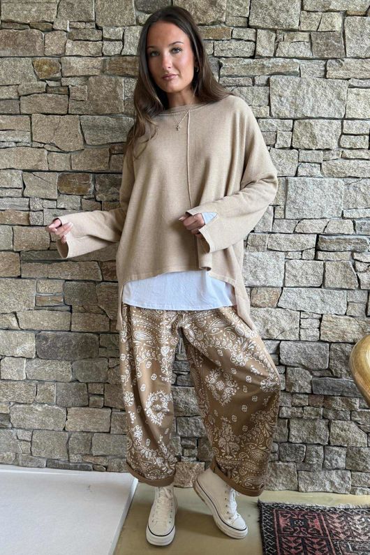 Frankie Waffle Box Knit Oatmeal /19 